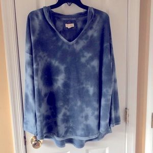 Cozy and comfy blue tye-dye sweatshirt - only worn one time!